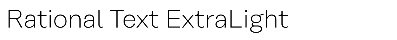 Rational Text ExtraLight image
